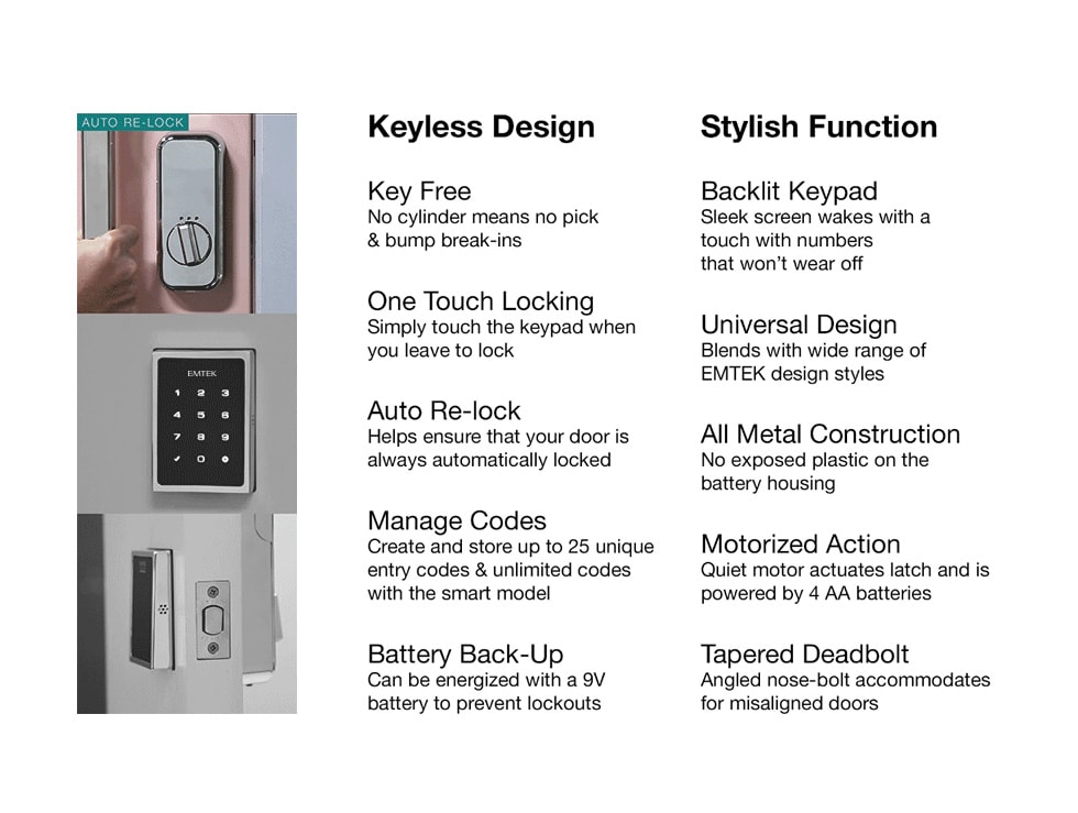 Emtek Transitional Heritage Sectional Handleset with EMPowered Motorized  Smart Lock Upgrade EMP4716