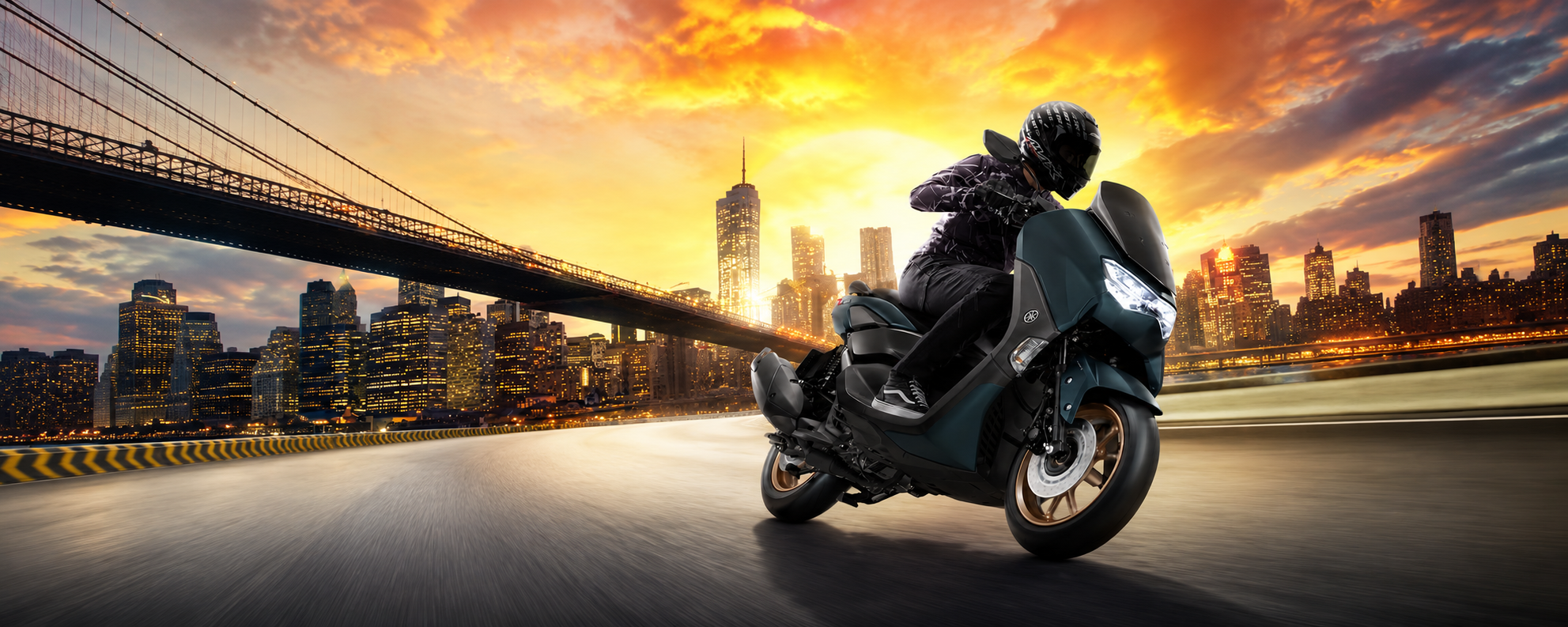 Yamaha NMAX at sunset