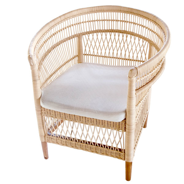 Teak & Woven Rattan Lounge Chair 2