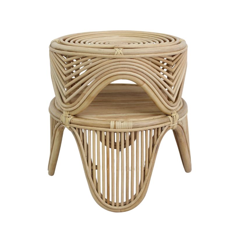 TINGKAT FOOTSTOOL RATTAN CHAIR