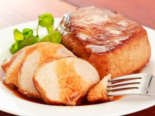 Lomo de cerdo al horno relleno de miel