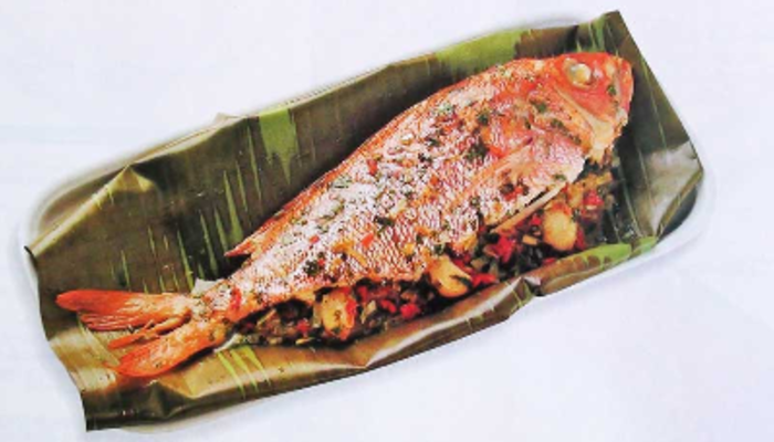 Pargo Relleno en Hojas de Plátano