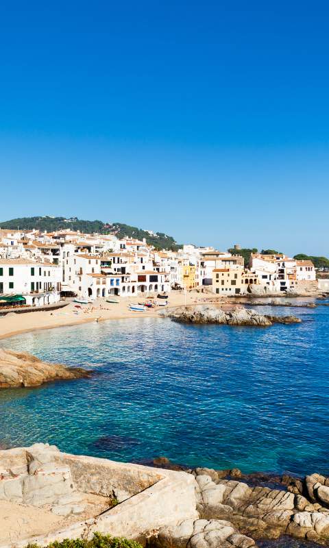 Coastline of Calella de Palafrugell. Costa Brava.