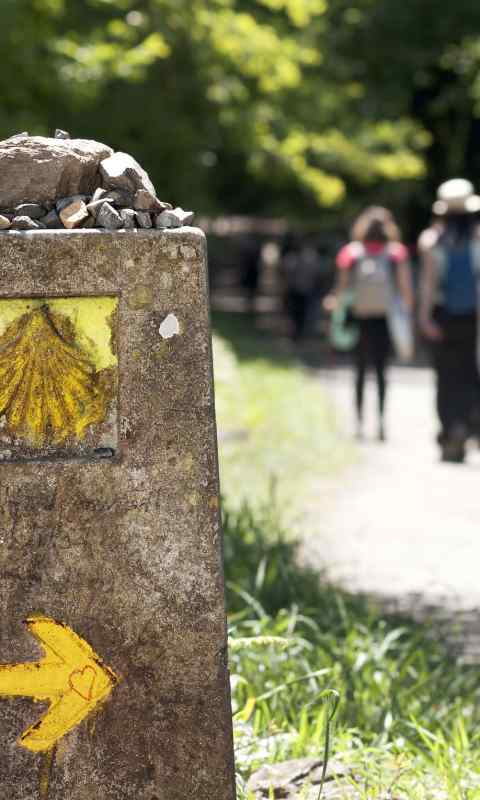 Signs along the Camino to Santiago