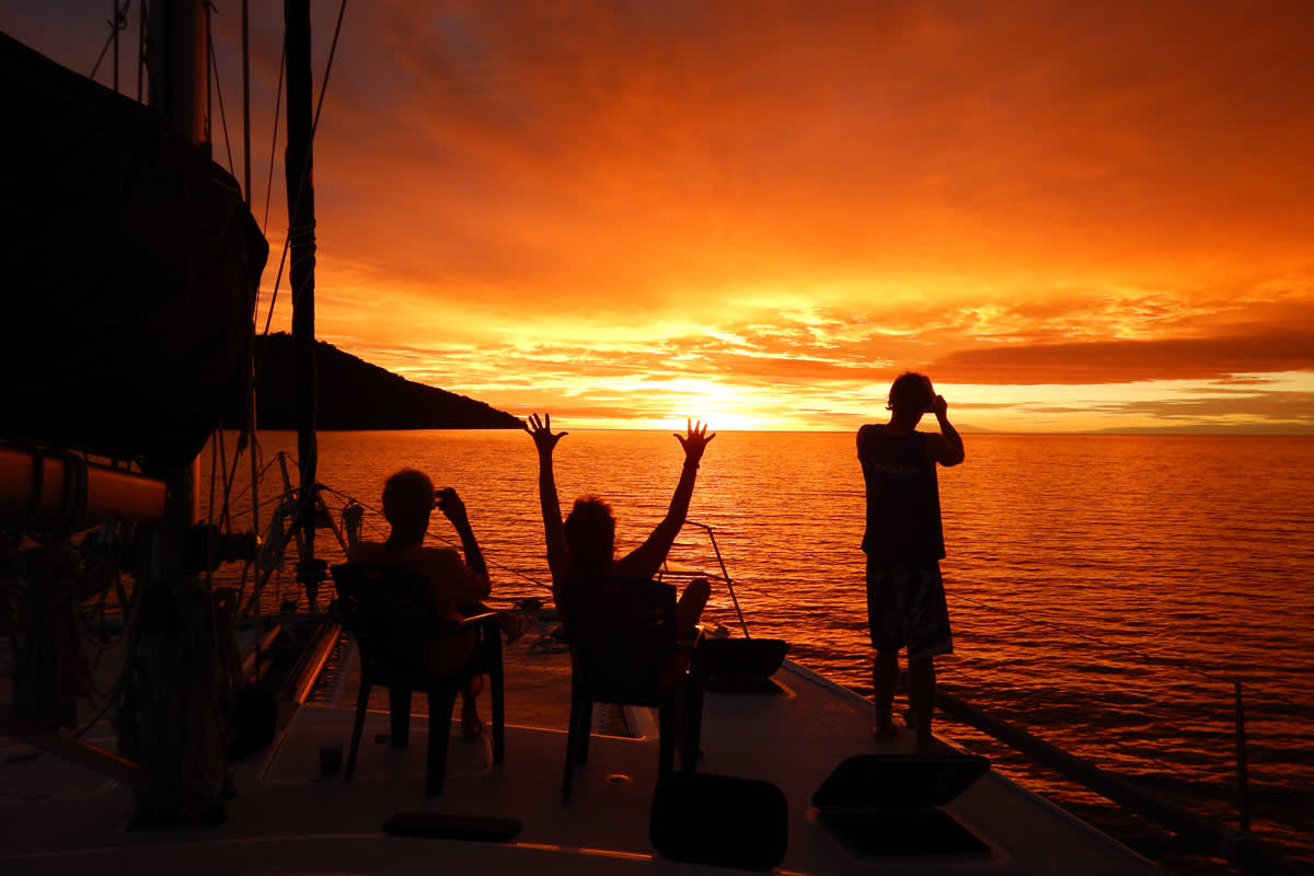 Sonnenuntergang auf Helen Reef