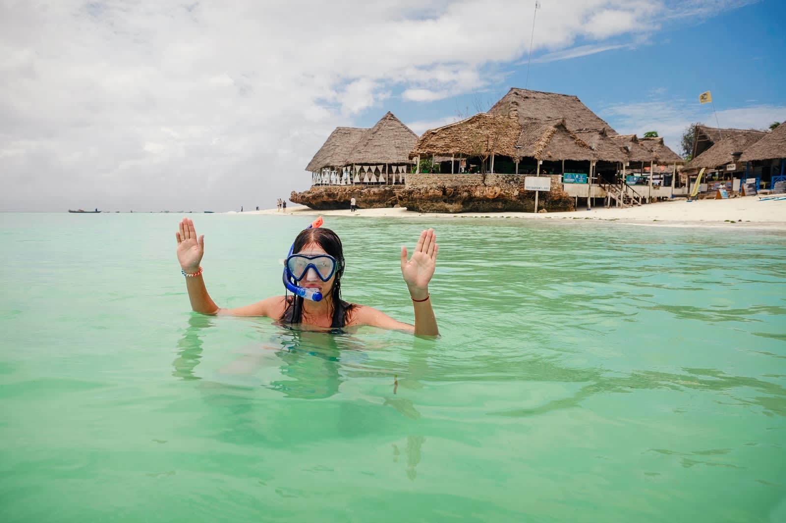 Snorkeling in the Indian Ocean at Zanzibar