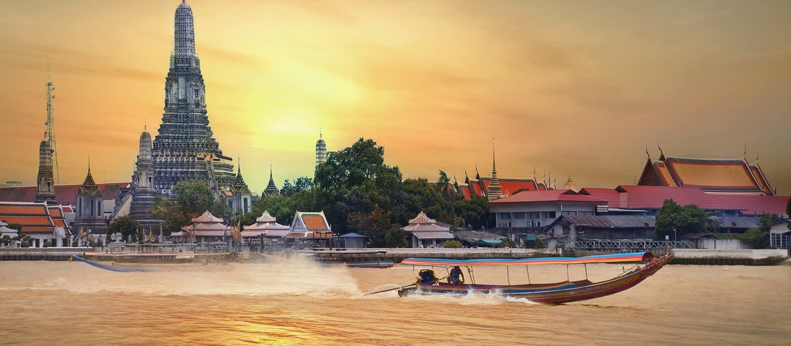 Bangkok bei Sonnenuntergang