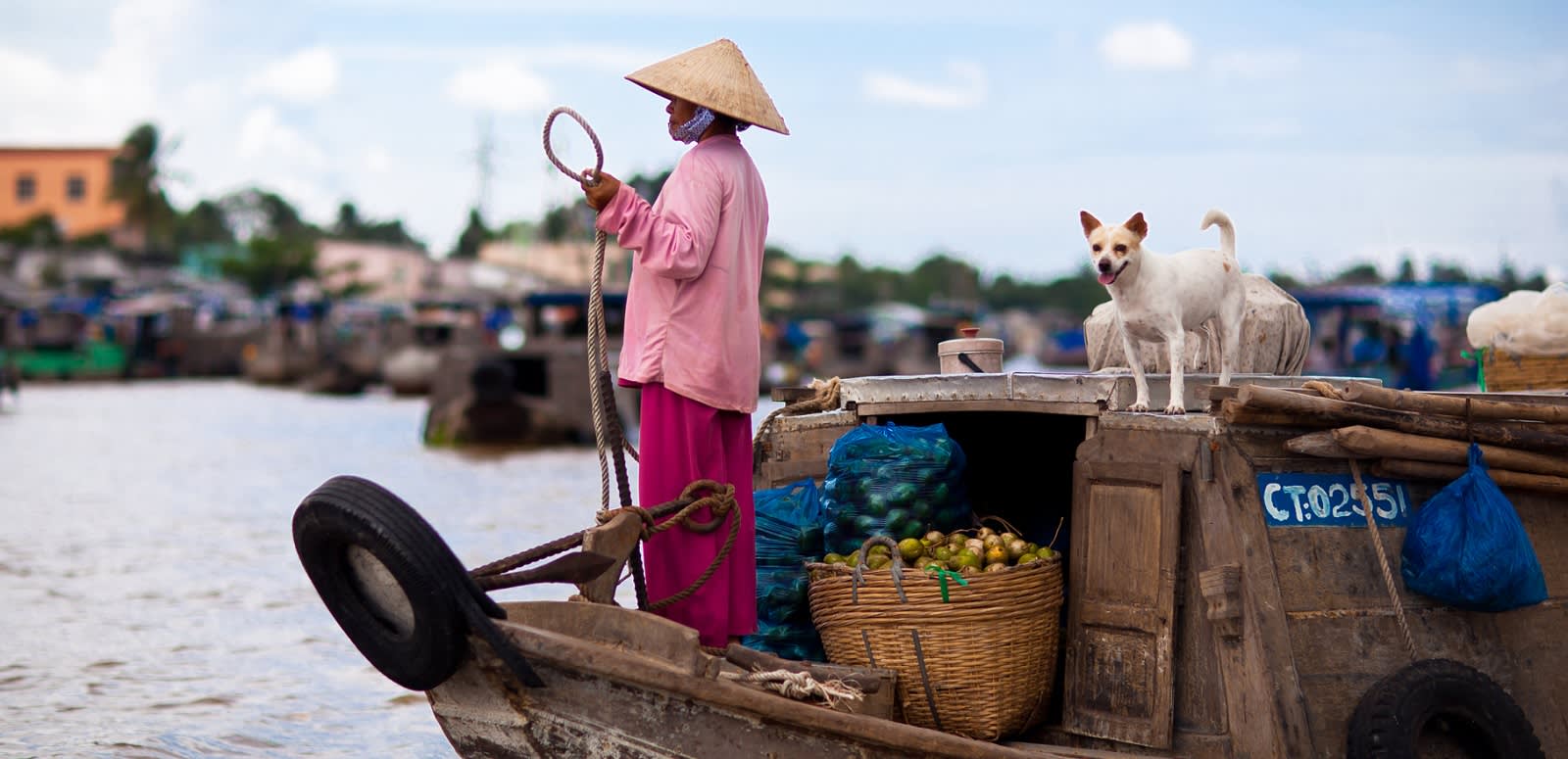 Schwimmender Markt in Vietnam