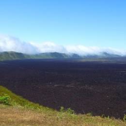 Crater of Sierra Negra Volcano on Isabela Island in the Galapagos Islands, South America