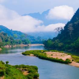 Asia Laos Nong Khiaw Landscape