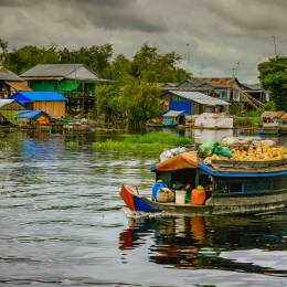 Enchanting Travel Cambodia Tours Battambang Water villages,Tonle Sap is the largest lake in SE Asia