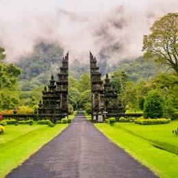Gates to one of the Hindu temples in Bali in Indonesia - Indonesia travel guide