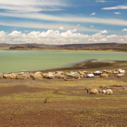 Turkana Village by Lake Turkana