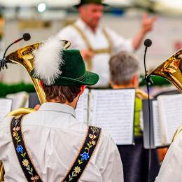 Bavarian musician in a festival tent, Germany Tours, Europe