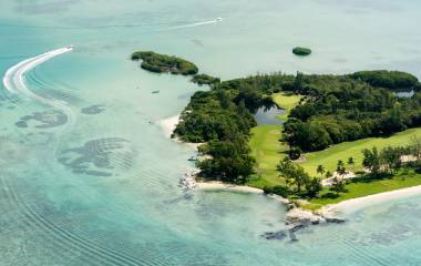 Beautiful lagoon of Mauritius Island