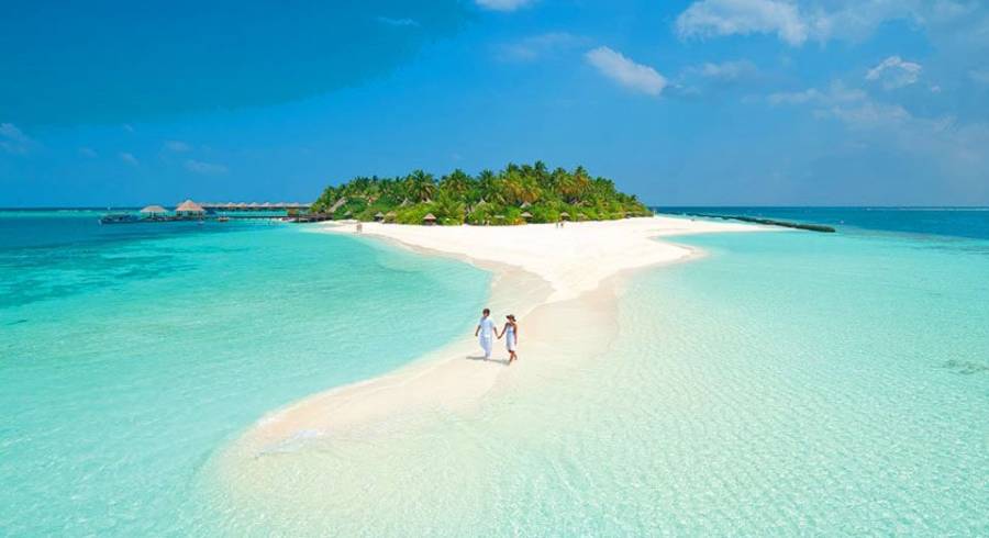 Barefoot luxury in the Maldives.