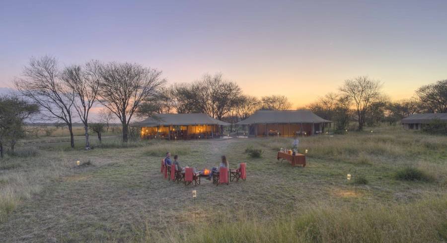 Camp fire at Olakira Migration Camp Serengeti (Northern), Tanzania