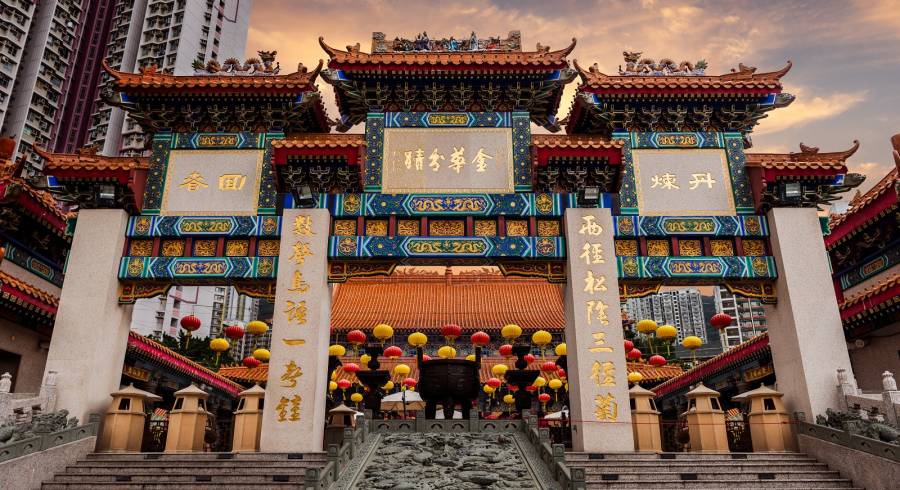 Temple in Kowloon, Hong Kong
