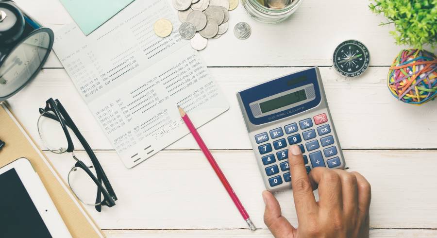 Accountant verify the Saving Account Book and Statement of financial statements