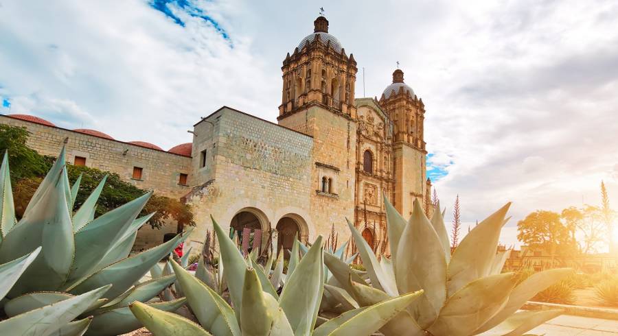 Enchanting Travels Central America Tours Mexico Landmark Santo Domingo Cathedral in historic Oaxaca city center