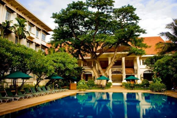 Cambodia’s French Colonial Architecture - Hotel Le Royal, Pool