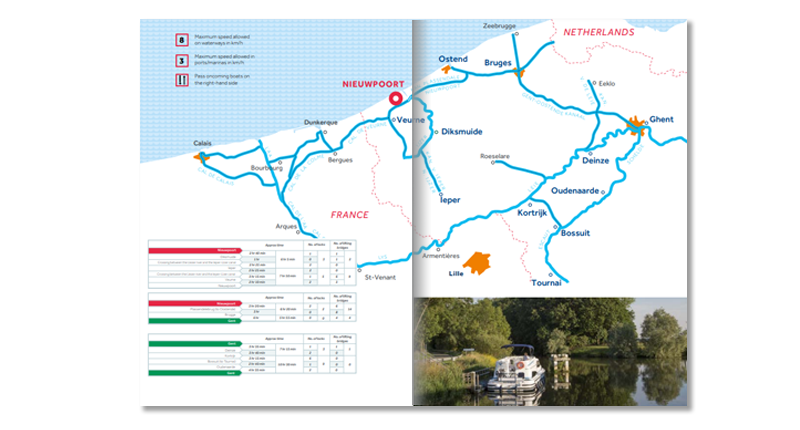 Region Guide - map and cruising times