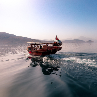 Dhow cruise in the fjords of Musandam, Oman