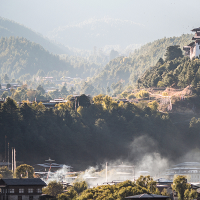 Bumthang Dzong monastery in the Kingdom of Bhutan, Asia