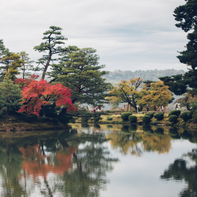 Six Attributes Garden, Kenroku-en located in Kanazawa, Japan