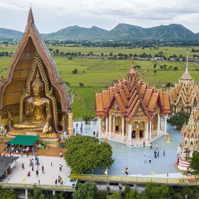 Tuum Sua temple, Tiger Cave temple, most popular temple in Kanchanaburi , Thailand, Southeast Asia
