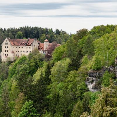 Rabenstein castle in Fraconian Switzerland in Bavaria, Germany, Europe