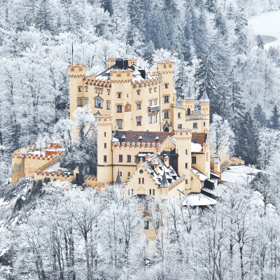 The castle of Hohenschwangau in Germany, Bavaria, Europe