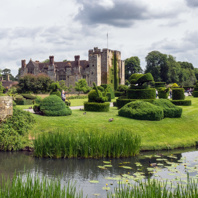 View of Hever Castle and Grounds in Hever Kent, UK, Europe