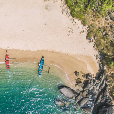 Two fishing boat near the shore