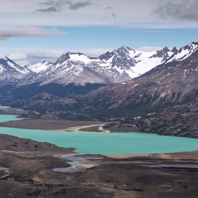 View from Mount Leon to lake Belgrano, Perito Moreno National Park, Patagonia, Argentina