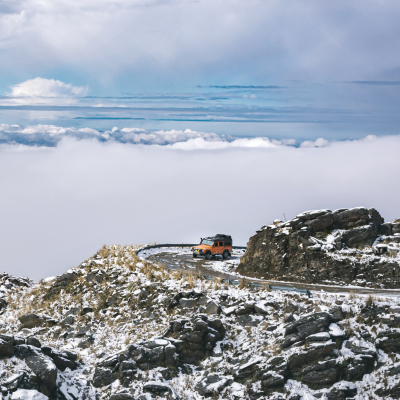 A car in a mountain in Cordoba Argentina