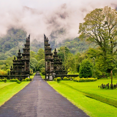 Gates to one of the Hindu temples in Bali in Indonesia - Indonesia travel guide