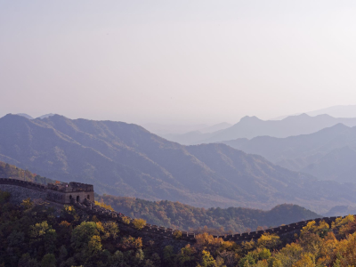 a view of a large mountain in the background