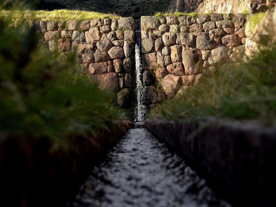 a view of a stone wall