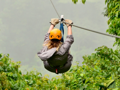 Zip lining in Costa Rica