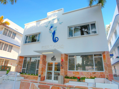 a large white building