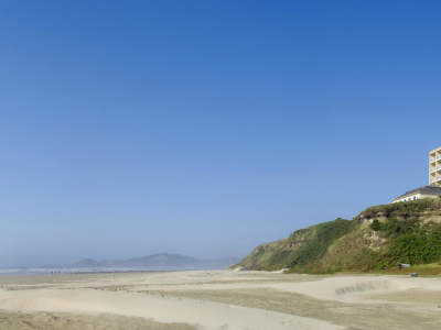 a close up of a beach