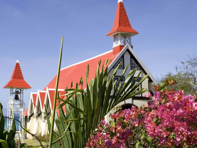 Red roof church