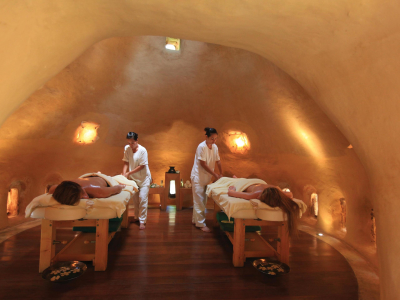 a group of people in a room