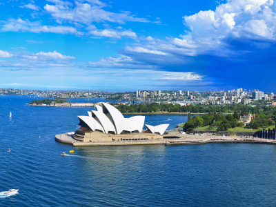 Panorama over Sydney Harbour. Sydney, Australien