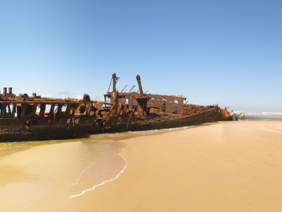 strand på Fraser Island, Queensland, Australien