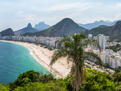 Udsigt over copacabana brasilien