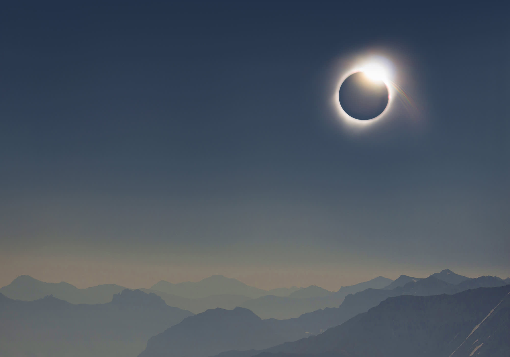 Incredible Solar Eclipse over Mount Borah, Idaho