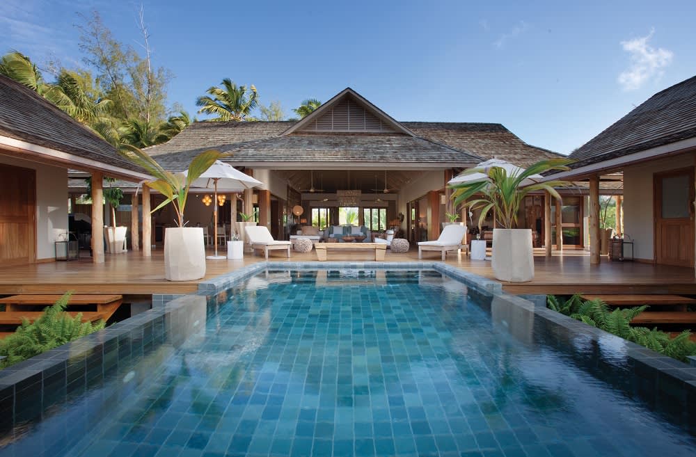 Private pool at Desroches Island Resort Hotel in Desroches Island, Seychellen