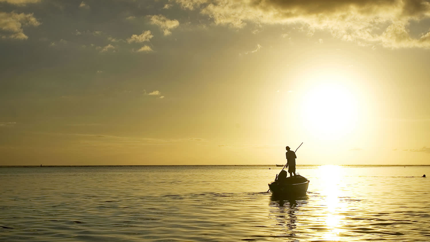 An image of a Mauritian sunset
